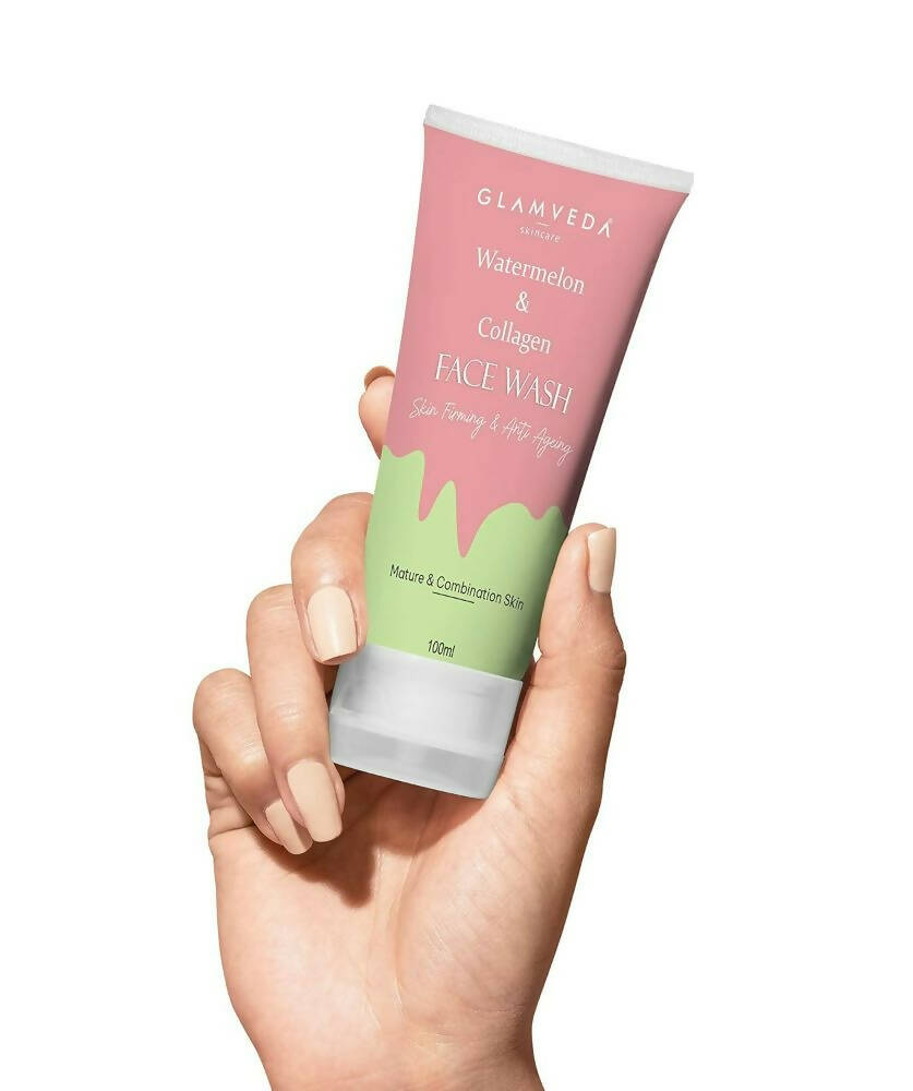 Glamveda Watermelon & Collagen Firming Face Wash | Grocsy