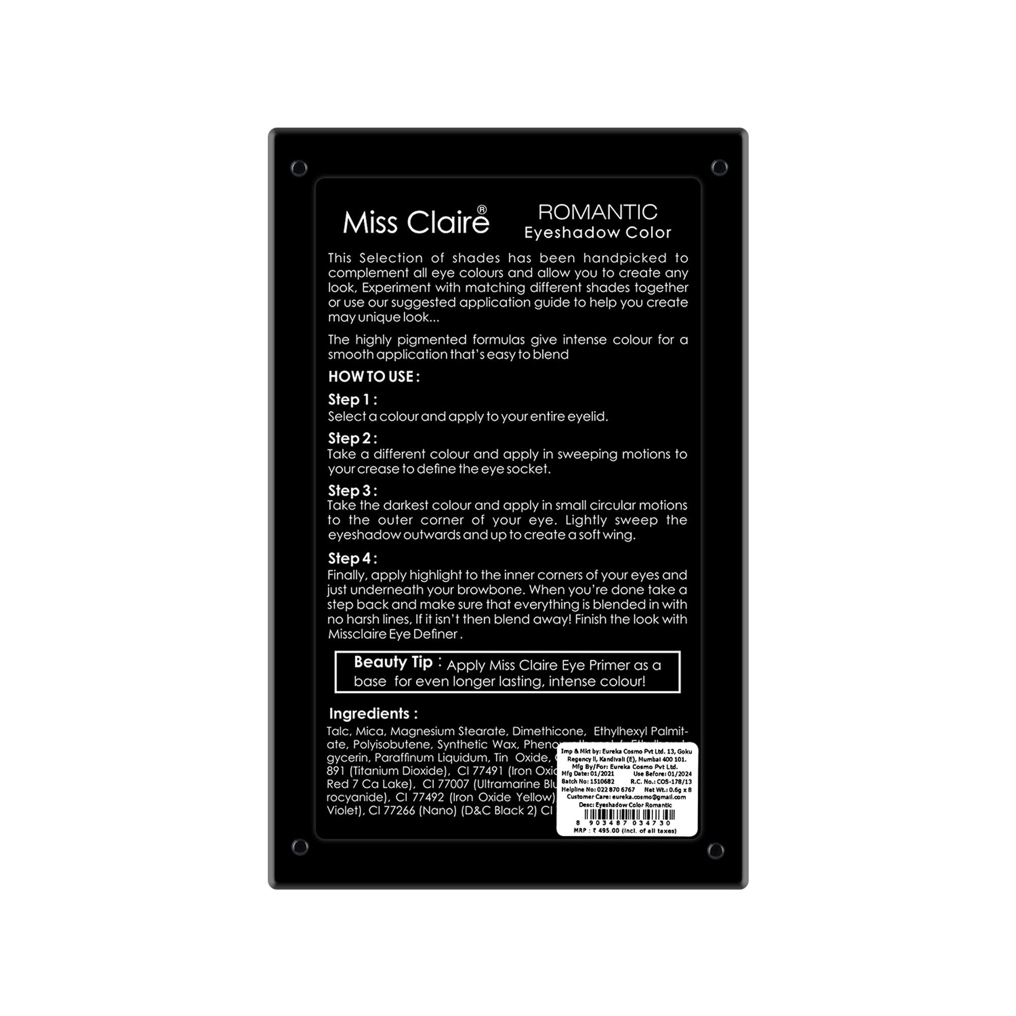 Miss Claire Eyeshadow Color - Romantic | Grocsy