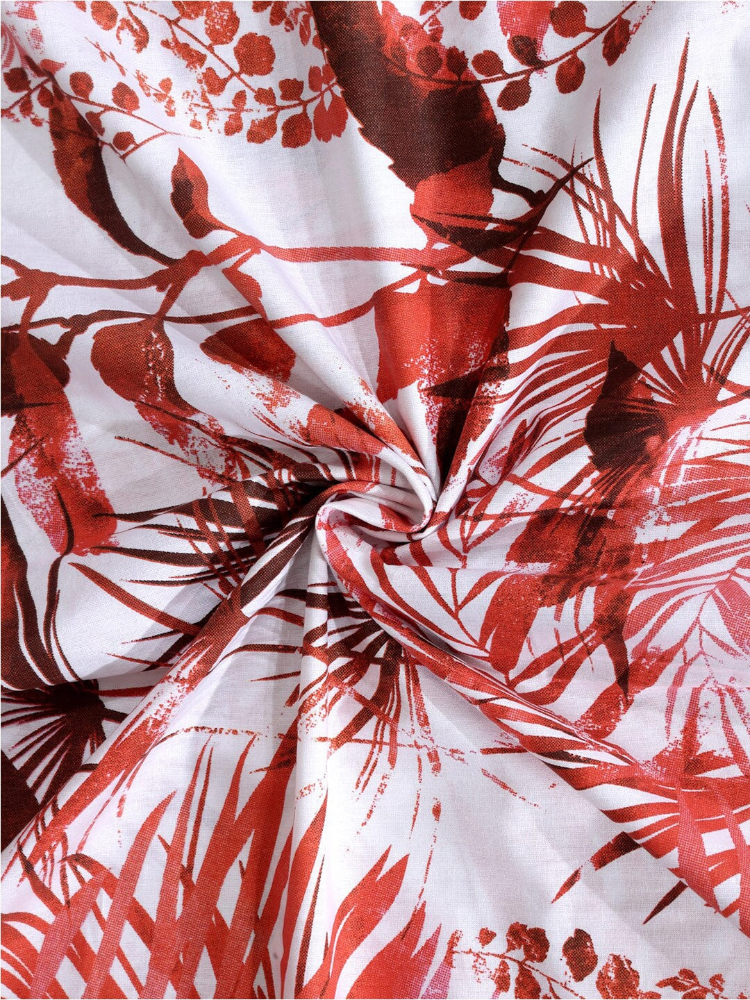 BOMBAY DYEING Serenita Brown Printed Cotton 144 TC Queen Bedsheet with 2 Pillow Covers | Grocsy