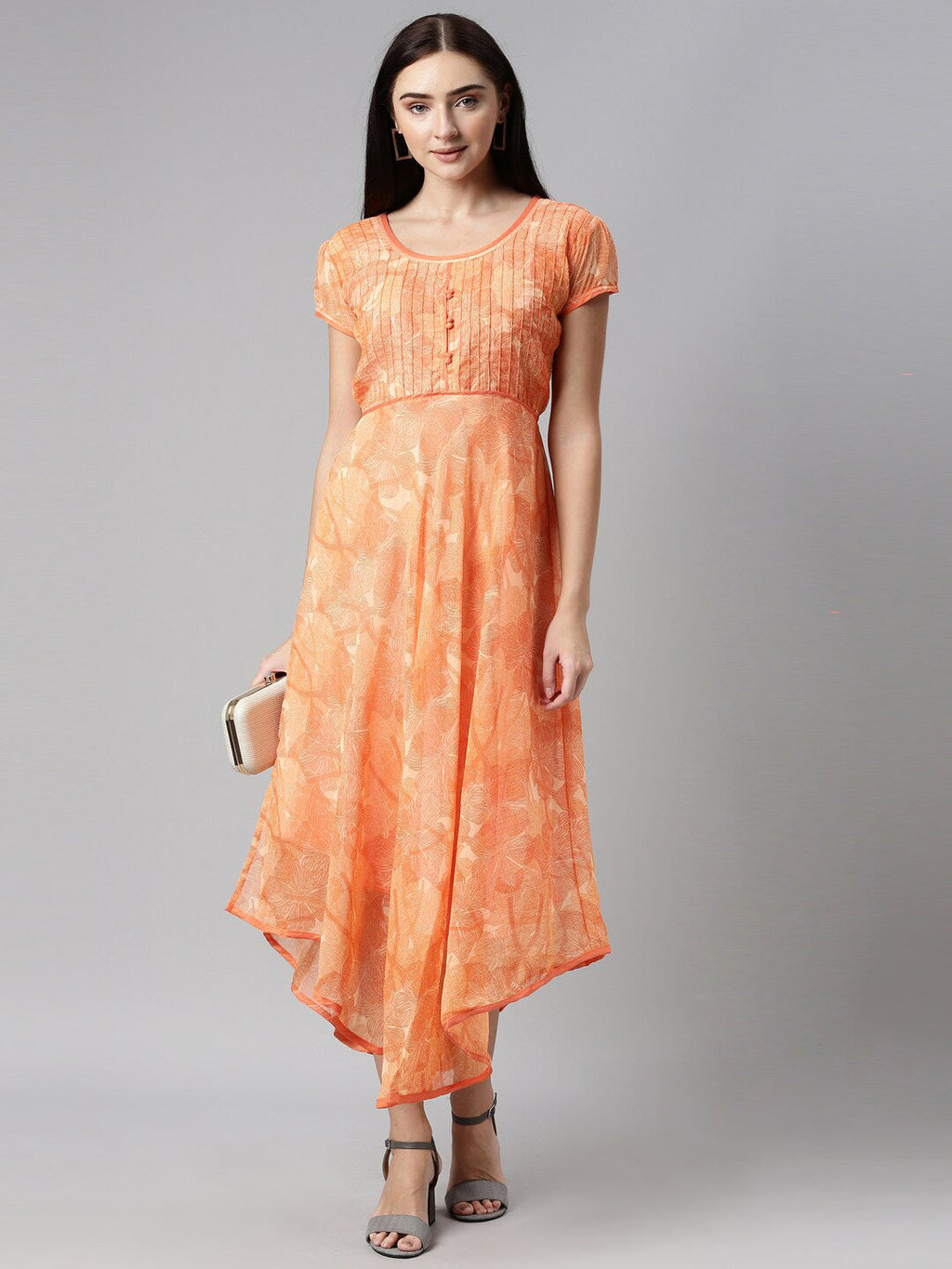 Souchii Chiffon Midi Dress | Grocsy
