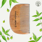 Ivory Natural Beard Kacchi Neem Wooden Comb - Natural Grooming For Beard | Grocsy
