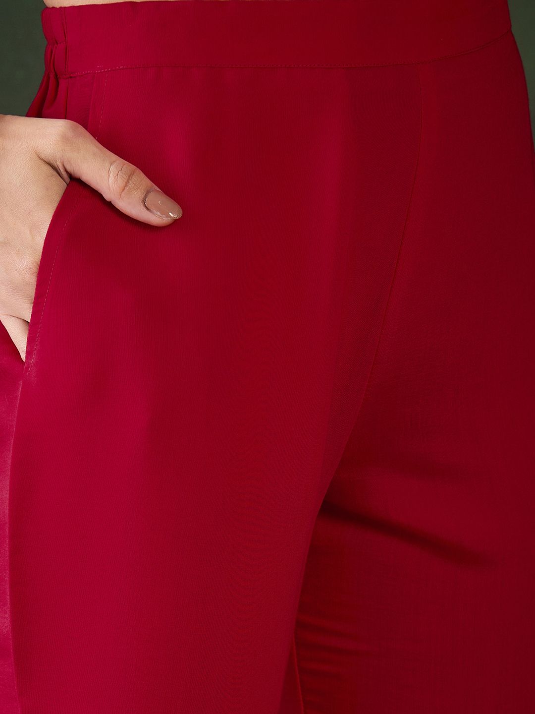 Sangria Zari Sequence Embroidered Kurta & Trouser With Dupatta | Grocsy