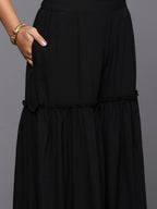 Ahalyaa Women's Traditional wear Kurta Set - Black | Grocsy