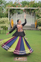 Lorenvalley Fashion Multicolor Rayon with Attractive Gota-Patti Lace Lehenga Choli | Grocsy