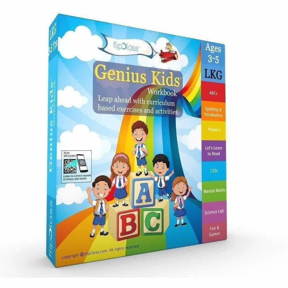 Genius Kids Worksheets for Lkg - Set of 8 Workbooks for LKG, KG-1 | Grocsy