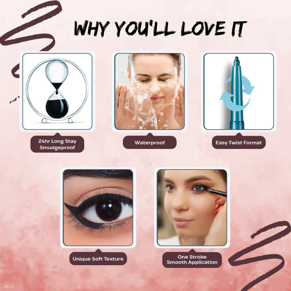 Faces Canada Ultime Pro Twist Eye Kajal Liner - Plum 04 | Grocsy