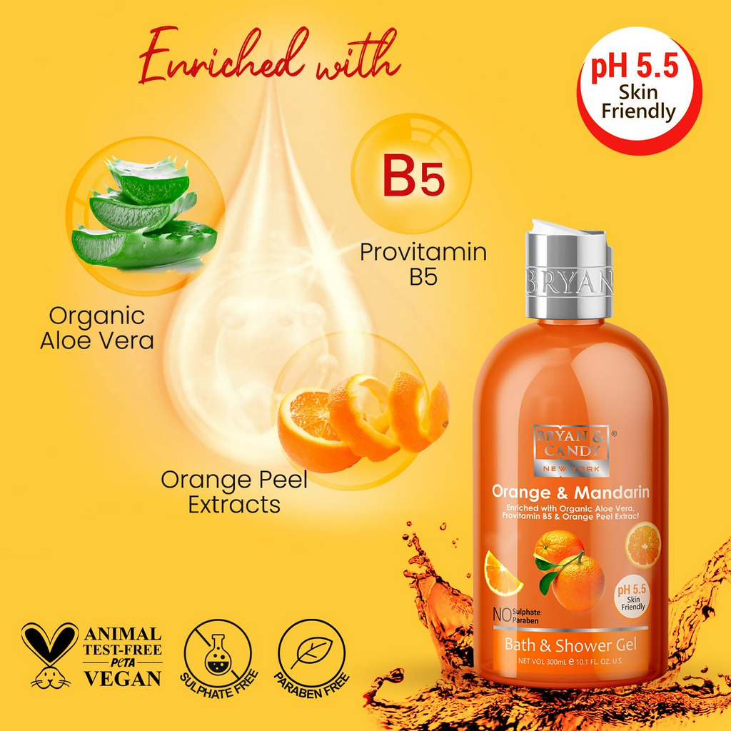 Bryan & Candy Orange & Mandarin Shower Gel | Grocsy