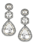 Zircon & Kundan Danglers- Ruby Raang | Grocsy