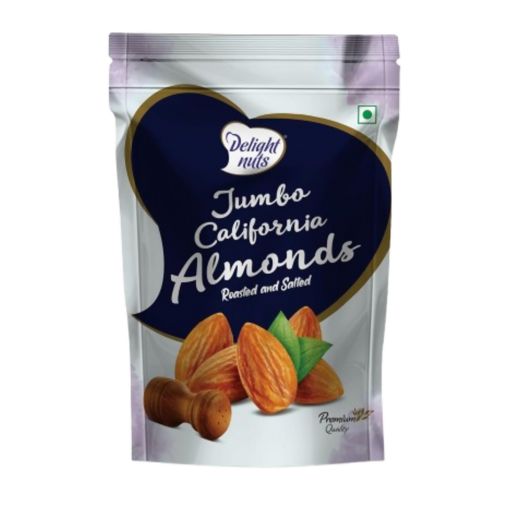 Delight nuts Jumbo California Almonds Roasted And Salted | Grocsy