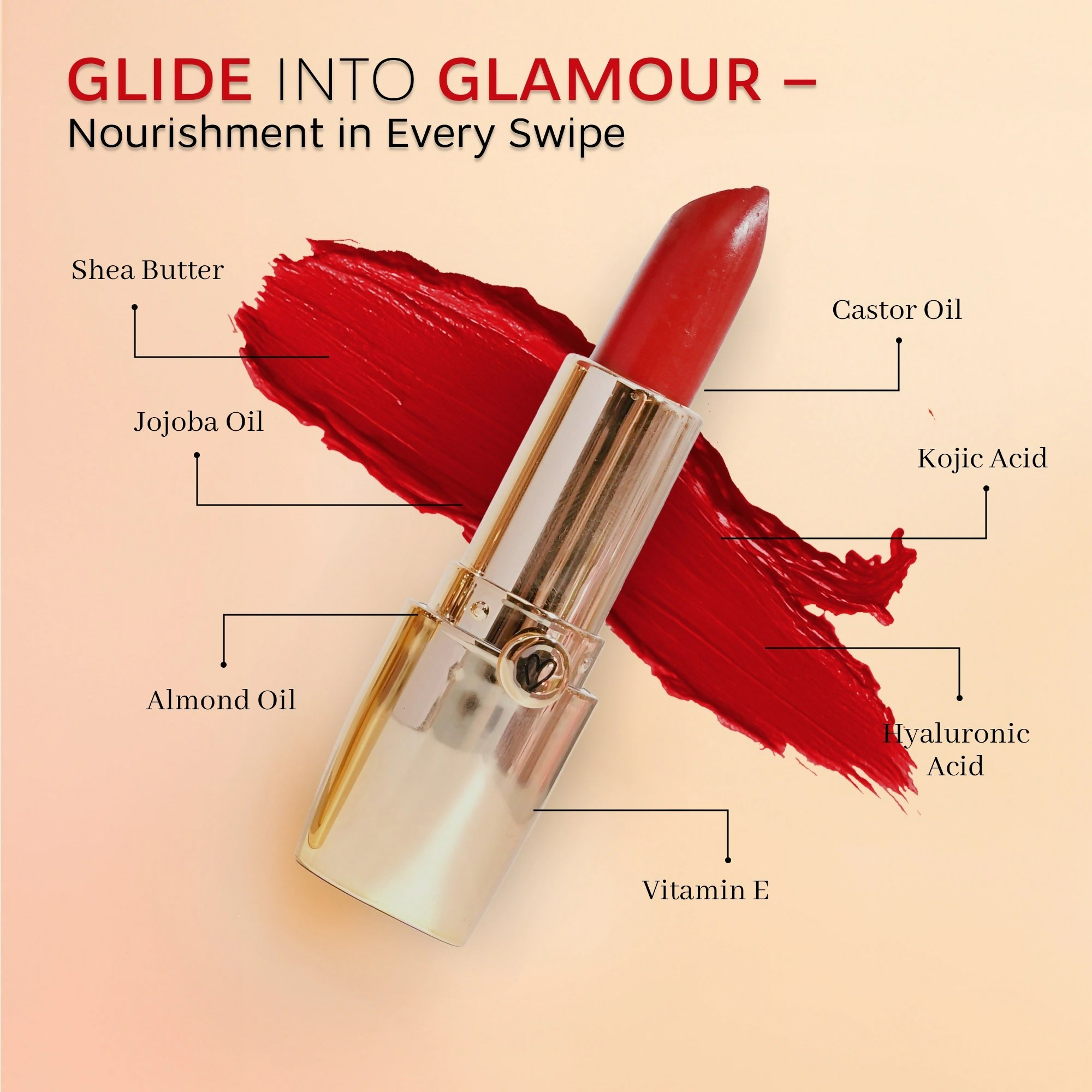 Dunamiss Dona Red Sheen Satin Lipstick | Grocsy