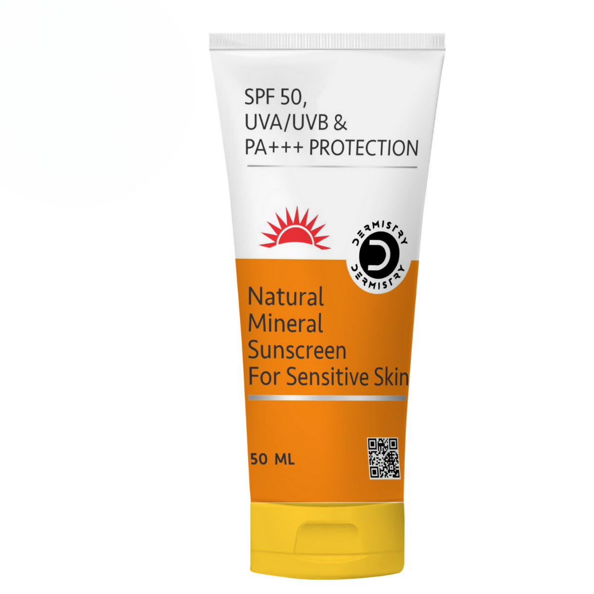 Dermistry Natural Mineral Sunscreen for Sensitive Skin & Children SPF 50 UVA UVB PA+++ Protection | Grocsy