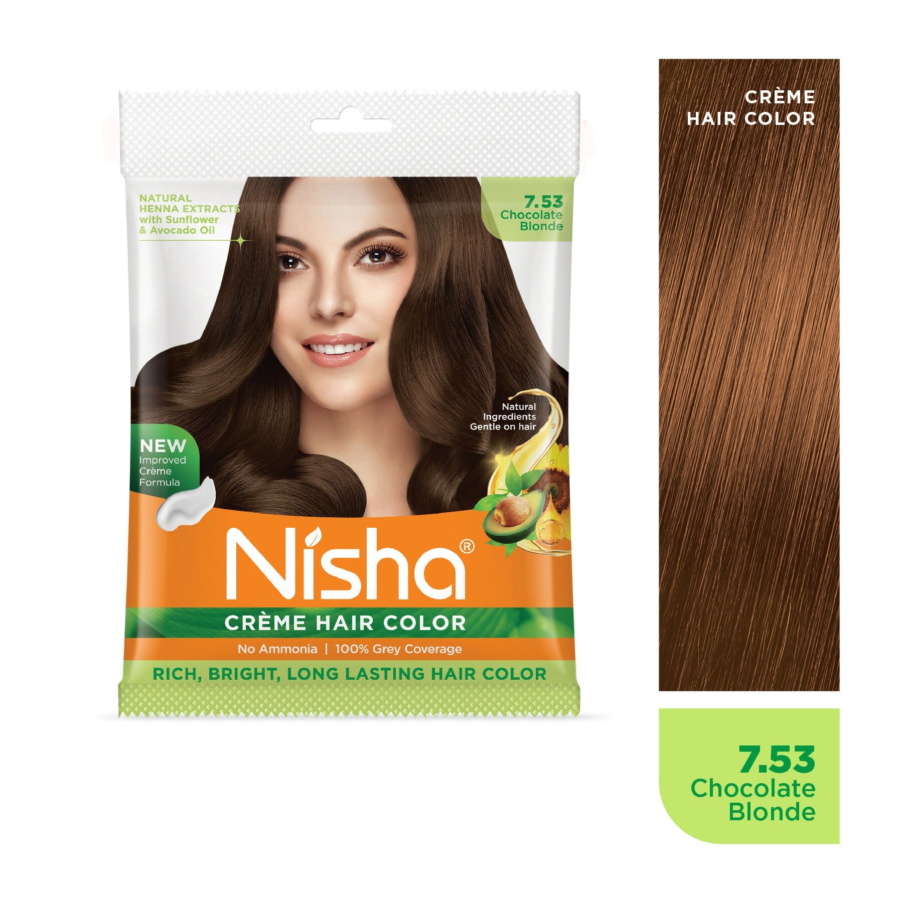 Nisha Creme Hair Color for Women - Chocolate-Blonde | Grocsy