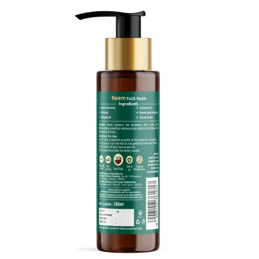 Lakshmi Krishna Naturals Neem Face Wash | Grocsy
