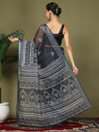 Shree Shyam Fashion Cotton Black Saree | Grocsy