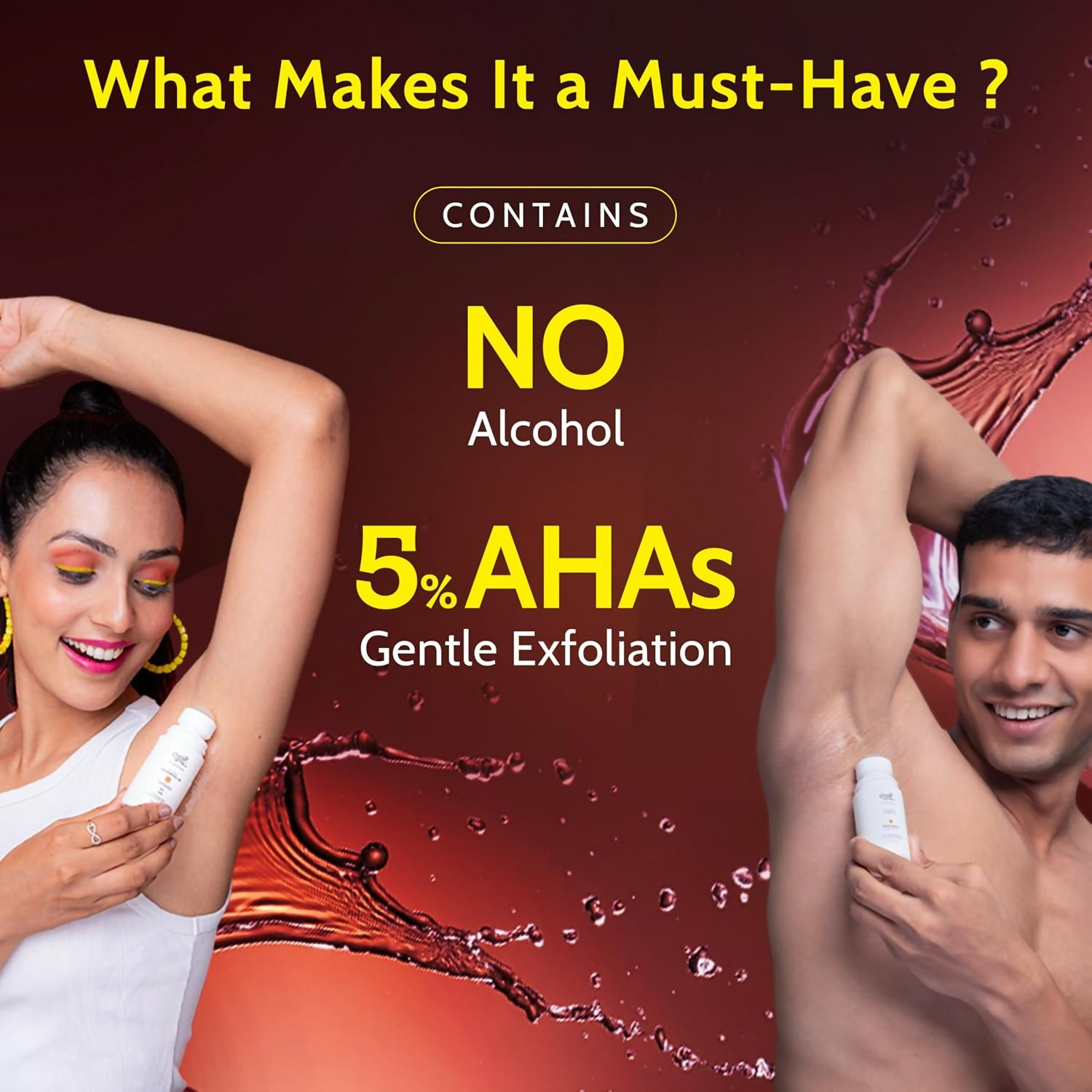 Chemist at Play UnderArm Roll-On with 5% AHA Royal Oudh Fragrance | Grocsy