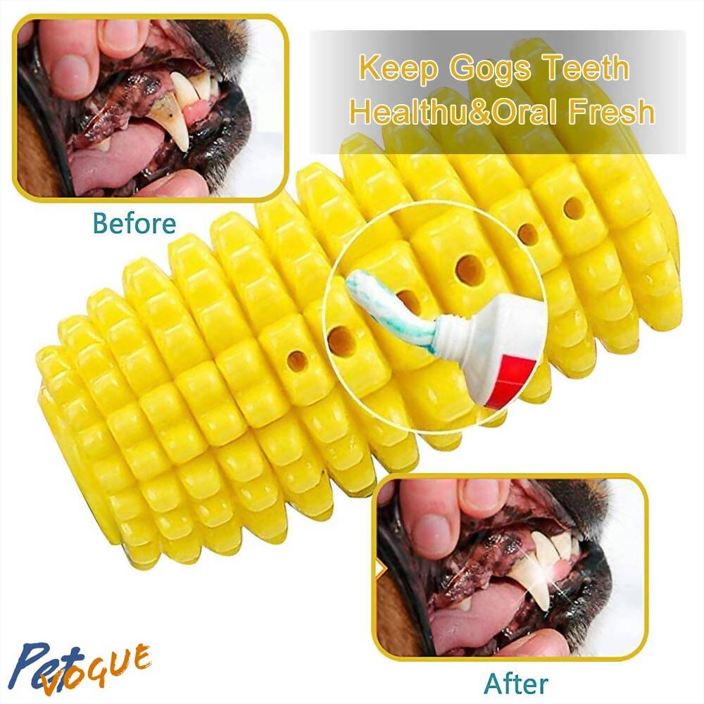 PetVogue Dog Chew Toys for Aggressive Chewer Teeth Cleaning Dog Toothbrush Toys | Grocsy