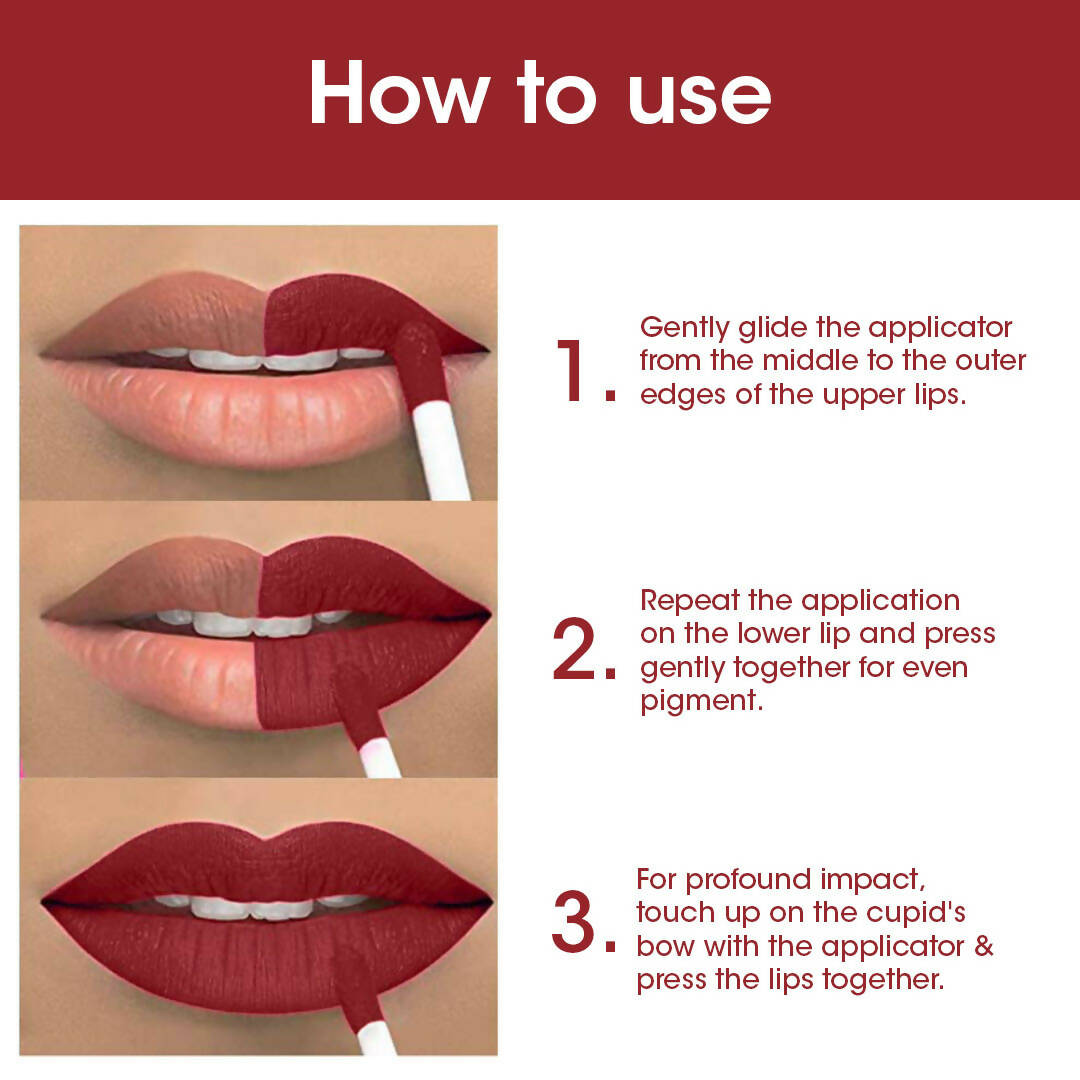 TAC - The Ayurveda Co. Liquid Matte Rust Desire Brown Lipstick | Grocsy