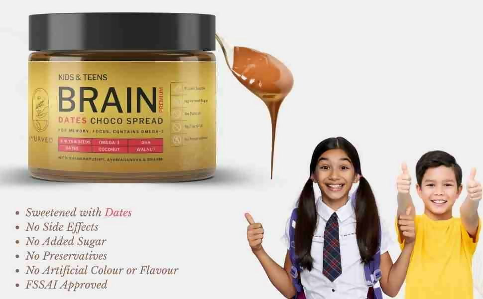 Iyurved Kids & Teens Brain Premium Dates Choco Spread | Grocsy