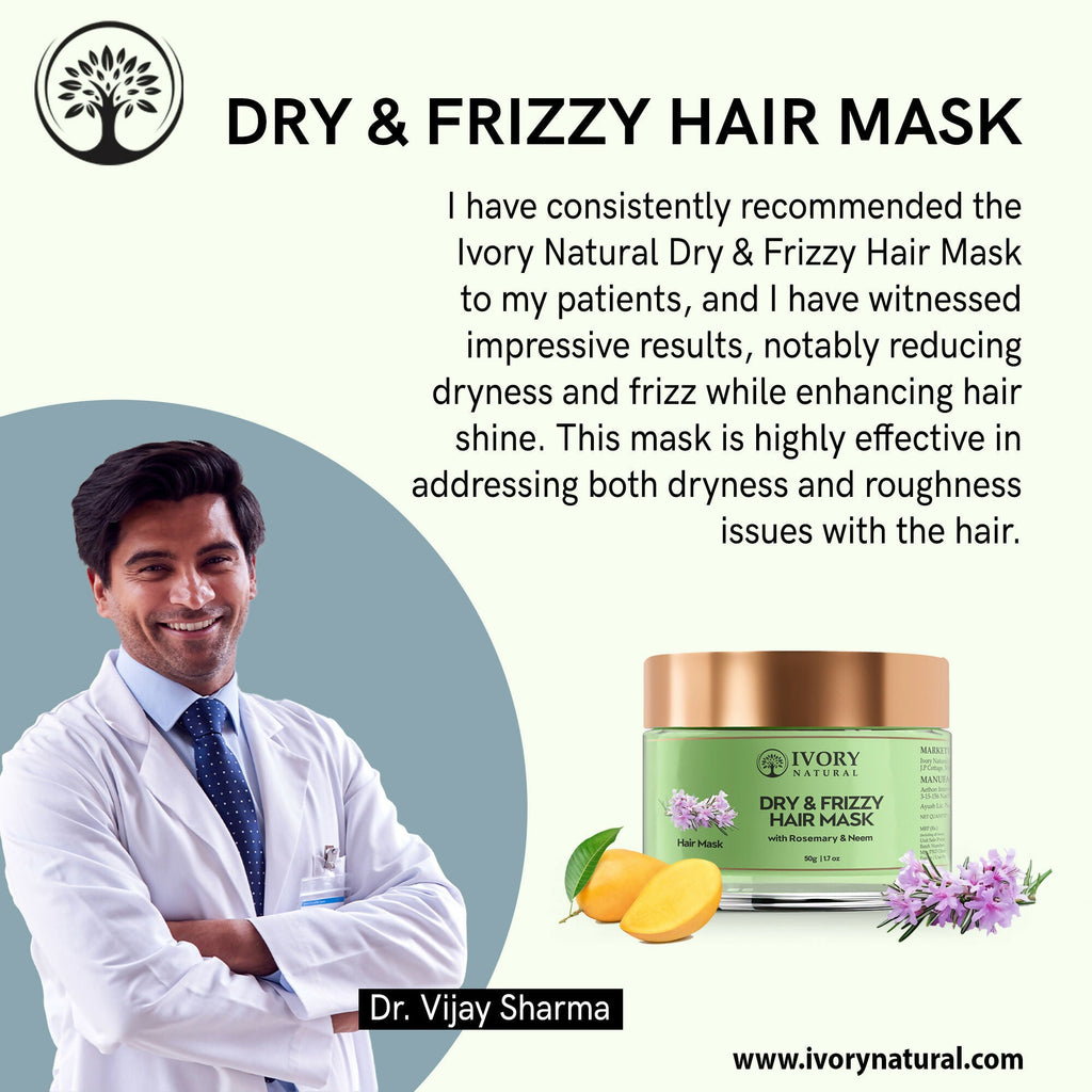 Ivory Natural Dry Rough Hair Mask For Smooths Hair, Frizz Reduction | Grocsy