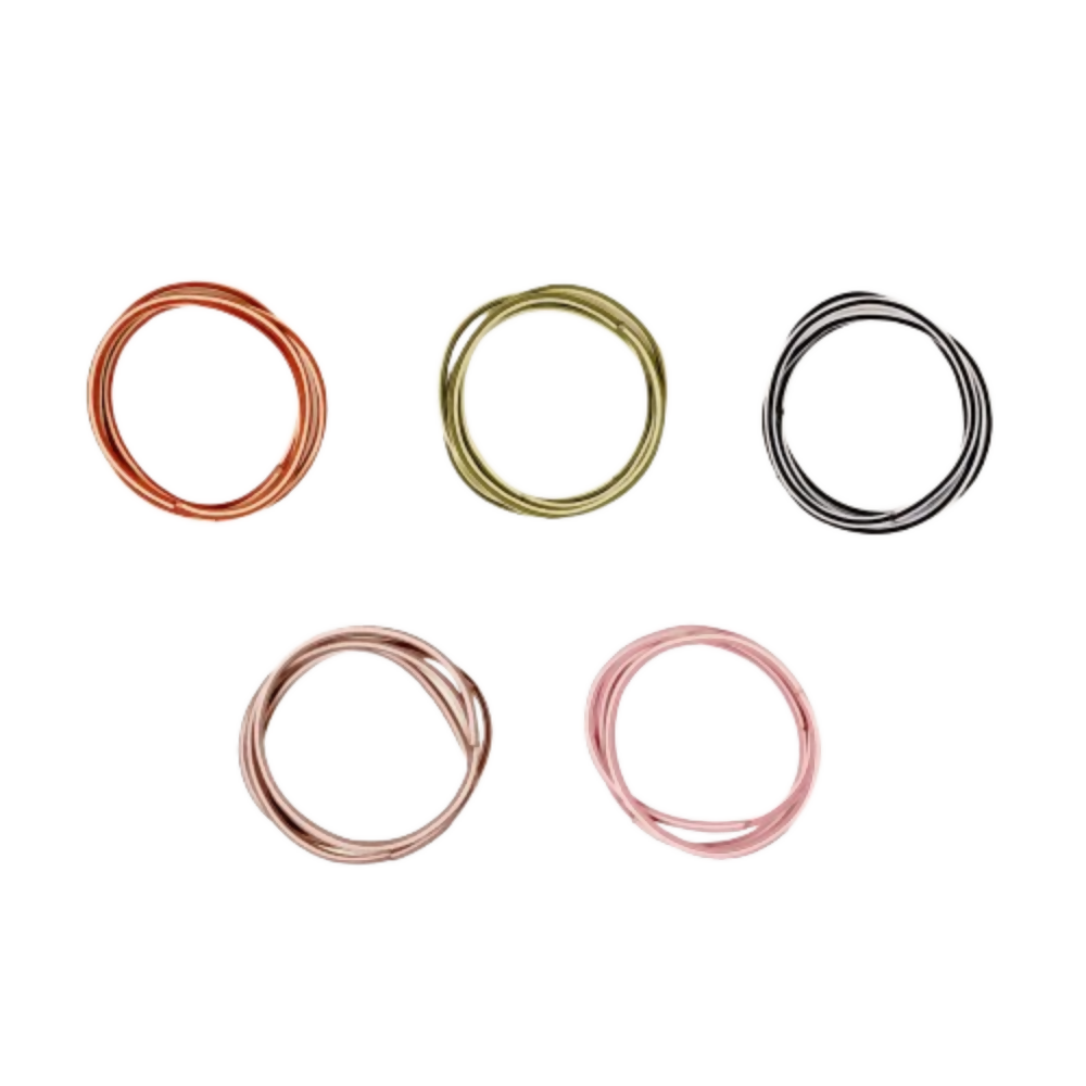 Bronson Professional Elastic Hair Rubber Bands Hair Ties Soft Stretchable Twin Colour | Grocsy
