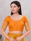 Joban Fashion Women Silk Mustard Stitched Blouse | Grocsy