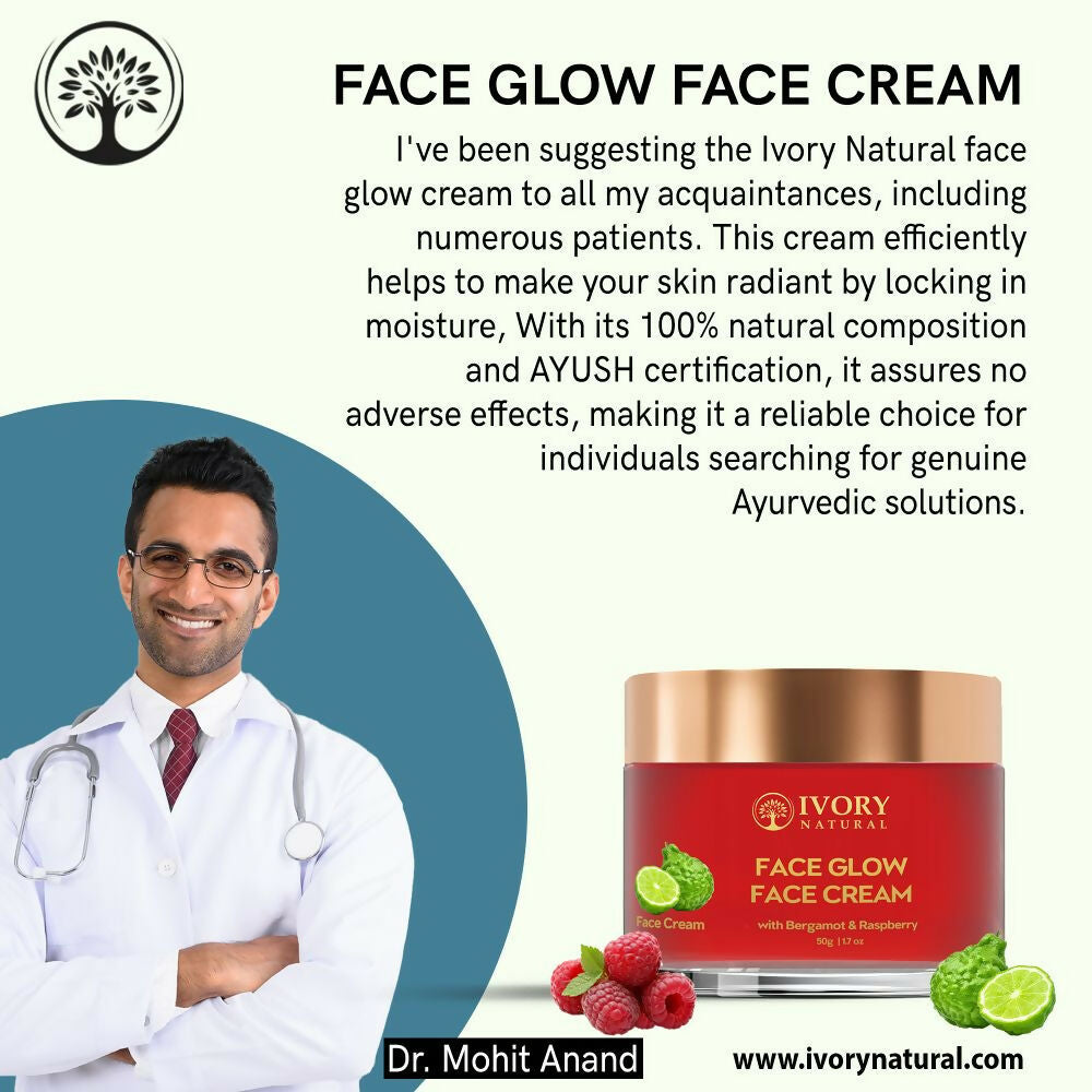 Ivory Natural Face Glow Cream For Skin Glow With Moisture And Luminosity | Grocsy