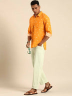 Mustard Men Pure Cotton Relaxed Opaque Printed Casual Shirt - Mahotsav | Grocsy