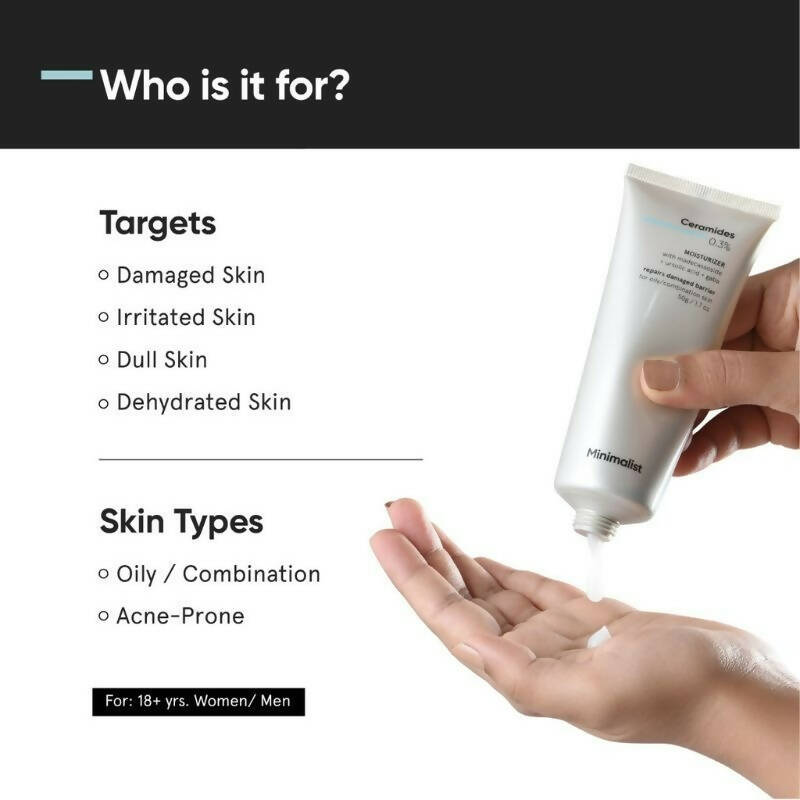 Minimalist 0.3% Ceramide Barrier Repair Moisturizing Cream | Grocsy