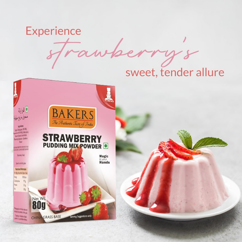 BAKERS Strawberry Pudding Mix | Grocsy