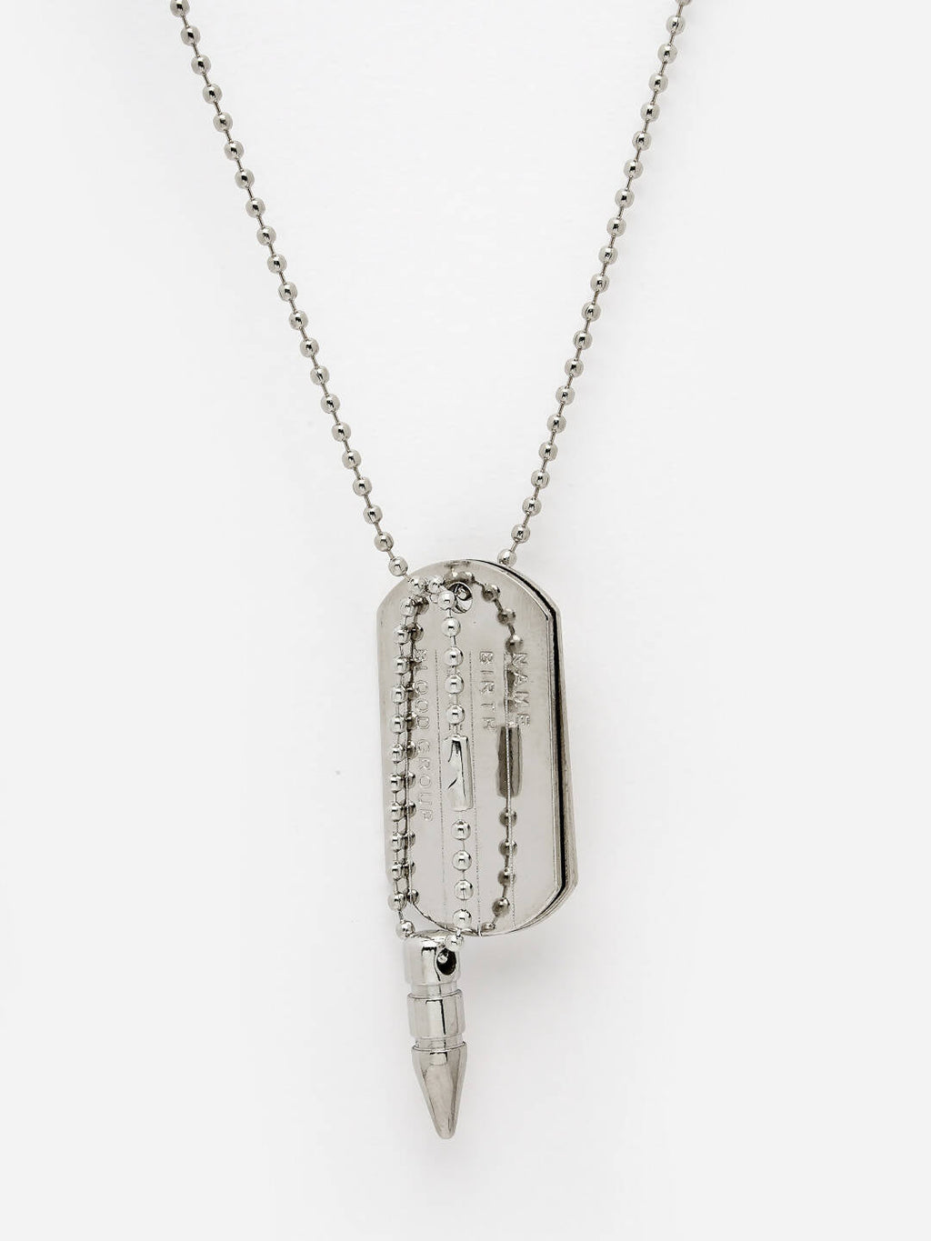 NVR Men Silver Plated Milletry Style Pendent With Chain | Grocsy
