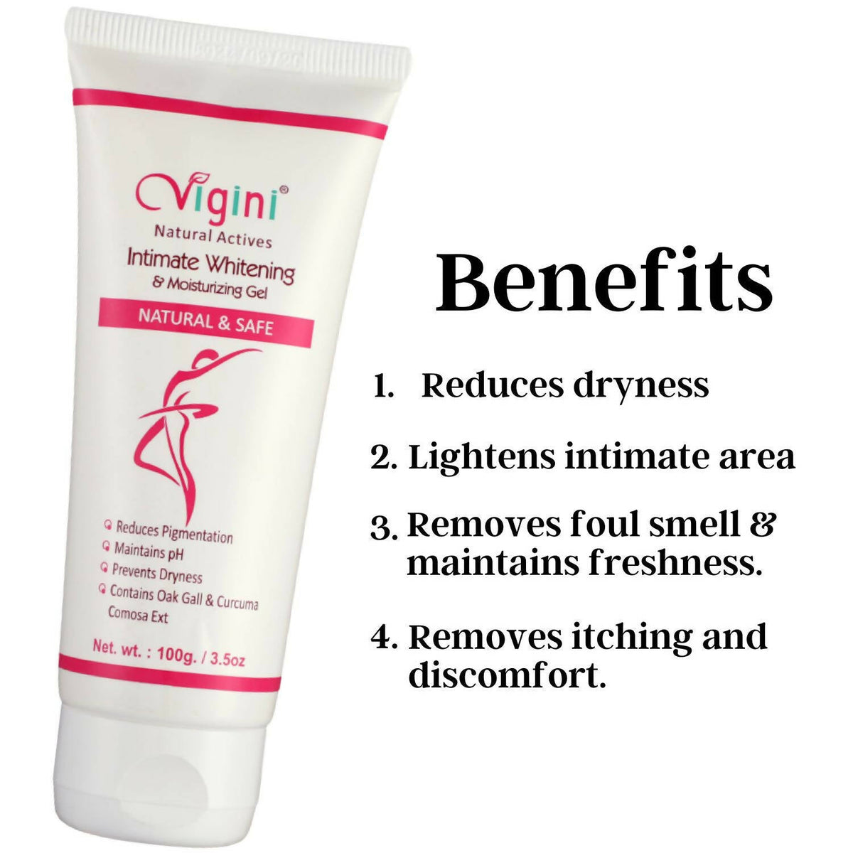 Vigini Natural Actives Vaginal Intimate Whitening Lightening Moisturizer Gel | Grocsy
