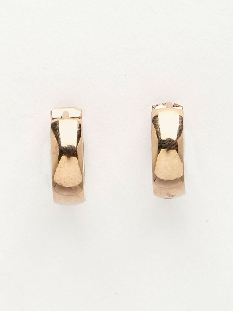 NVR Men's Rose Gold Plated Hoop Earrings | Grocsy