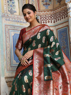 Shree Shyam Fashion Green Silk Saree | Grocsy