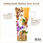 Sesa Ayurvedic Kumkumadi Walnut Face Scrub | Grocsy