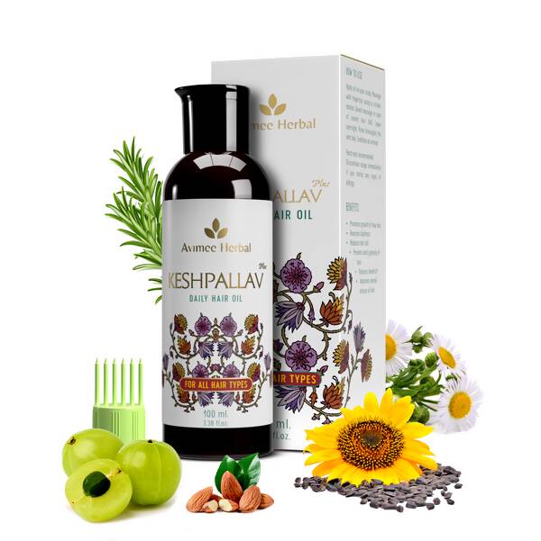 Avimee Herbal Keshpallav Plus Daily Hair Oil For Hair Growth | Grocsy