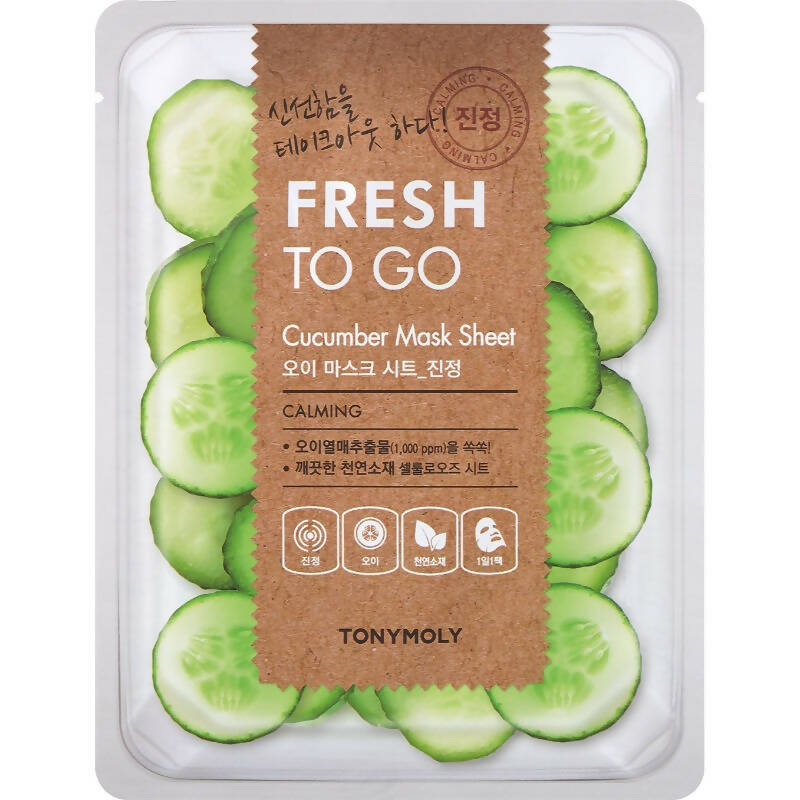Tonymoly Fresh To Go Cucumber Mask Sheet Calming - Korean Skincare | Grocsy