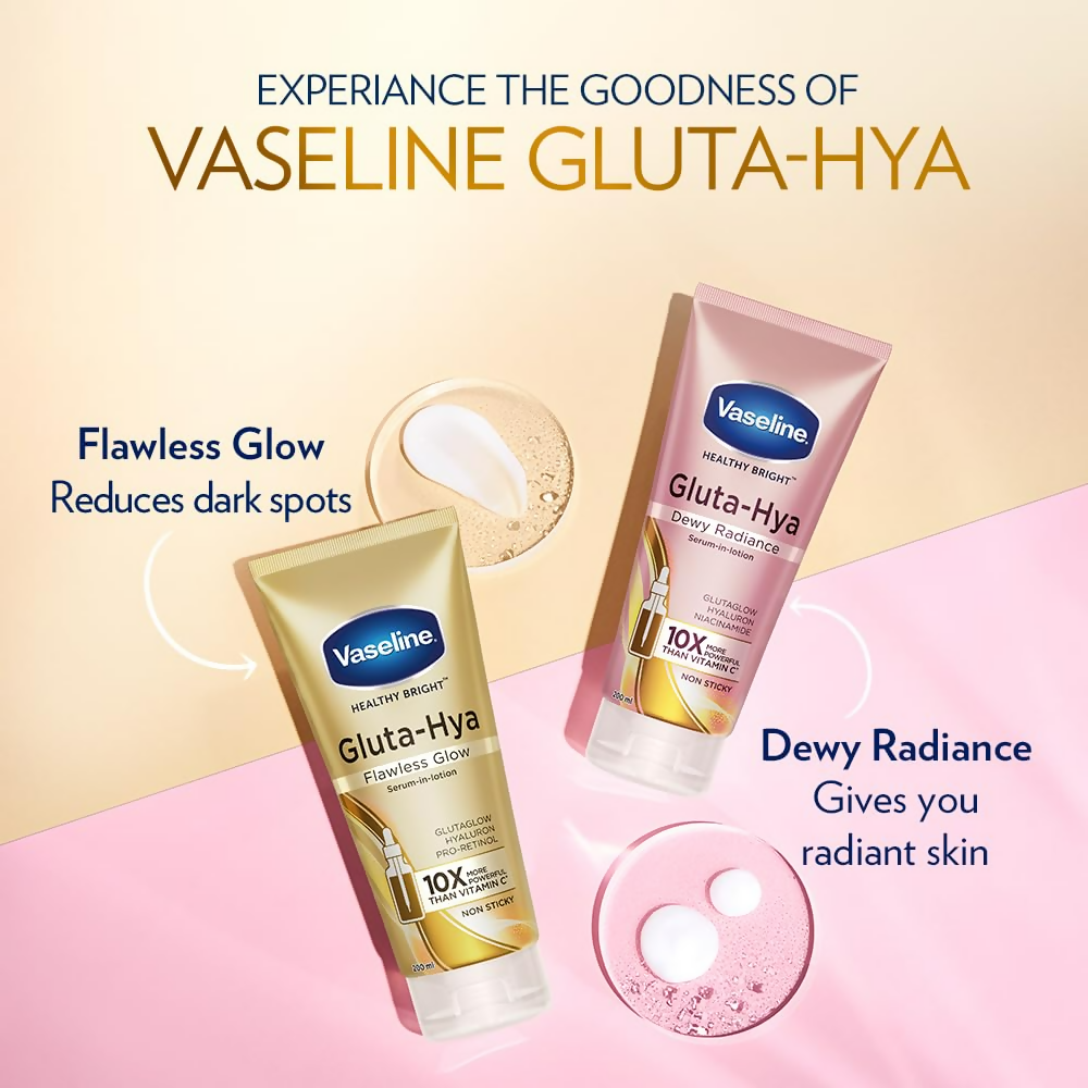 Vaseline Gluta-Hya Flawless Glow Lotion For Face & Body | Grocsy