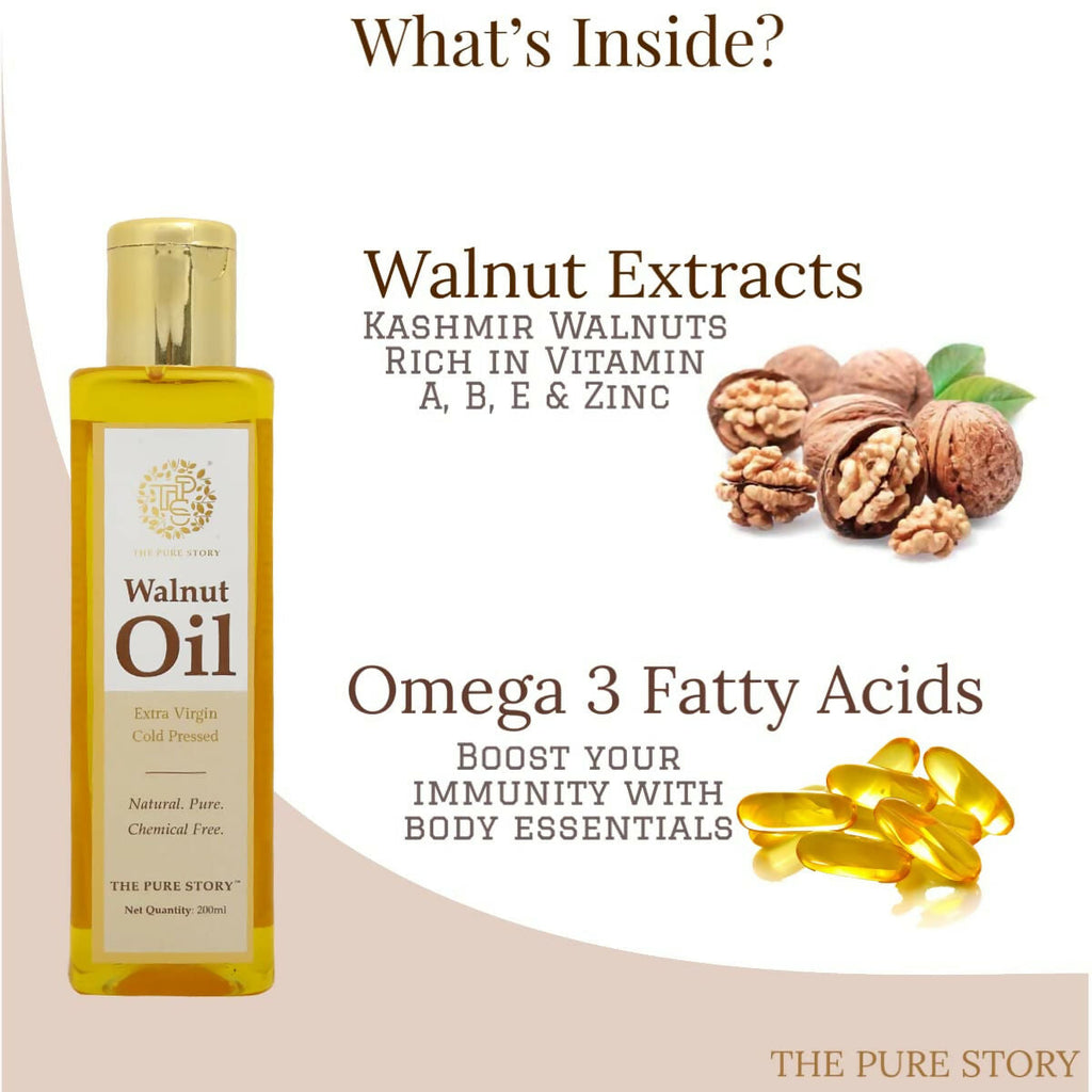 The Pure Story Natural Cold Pressed Oil for Hair & Skin with Walnut | Grocsy