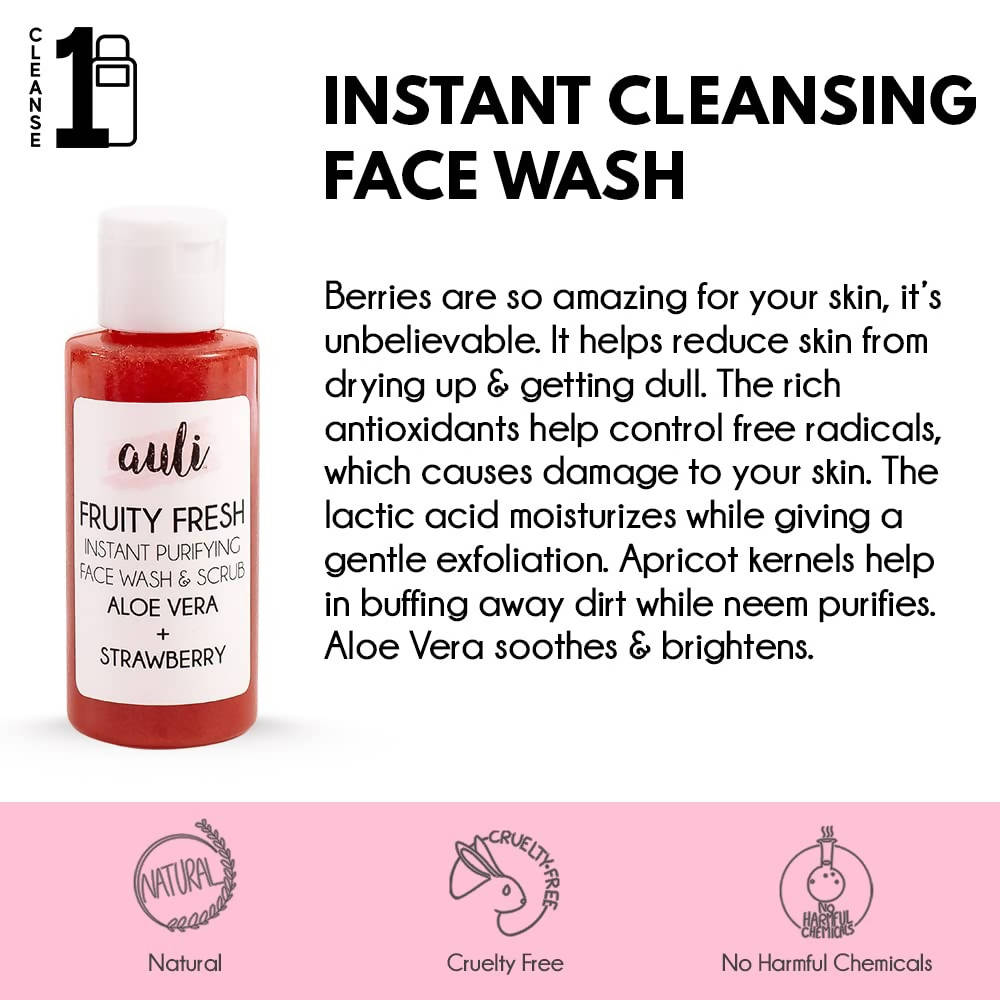 Auli Fruity Fresh Instant Cleansing Face Wash/Scrub | Grocsy