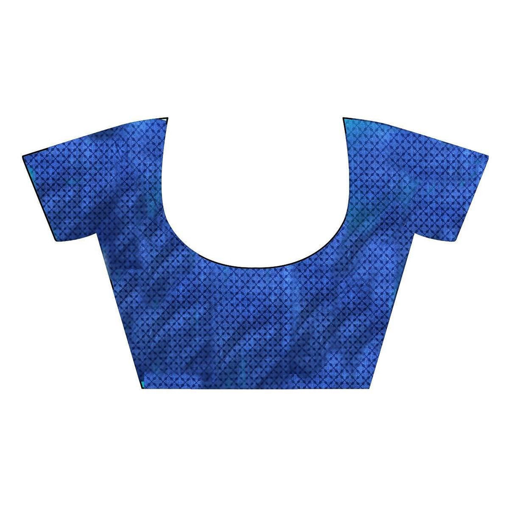 Vamika Navy Blue Kalamkari With Jhalar Khadi Silk Saree | Grocsy