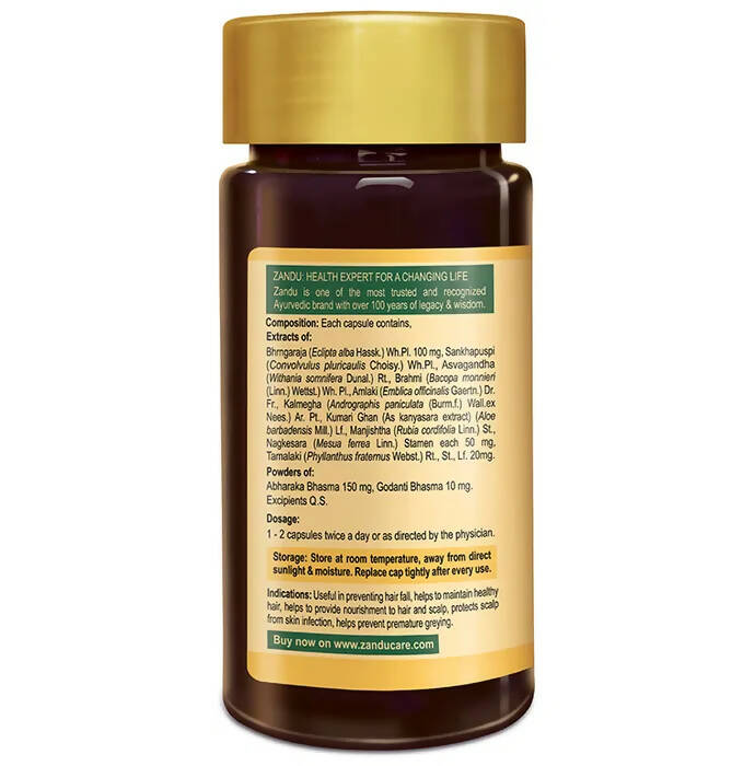Zandu Hair Growth Vitalizer Capsules | Grocsy