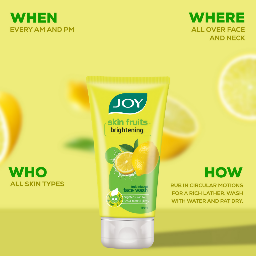 Joy Skin Brightening Lemon Face Wash For Oily Skin | Grocsy
