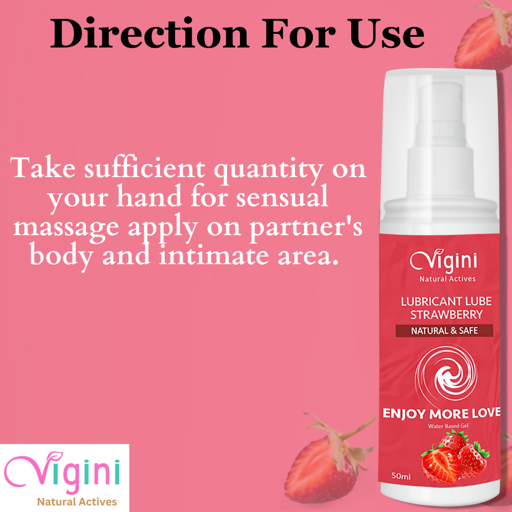 Vigini Intimate Strawberry Lubricant Personal Lube Water Based Gel | Grocsy