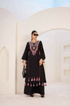 The52 Women's Gorgeous Rayon Fabric Thread Work Straight Kurta Palazzo Set | Grocsy
