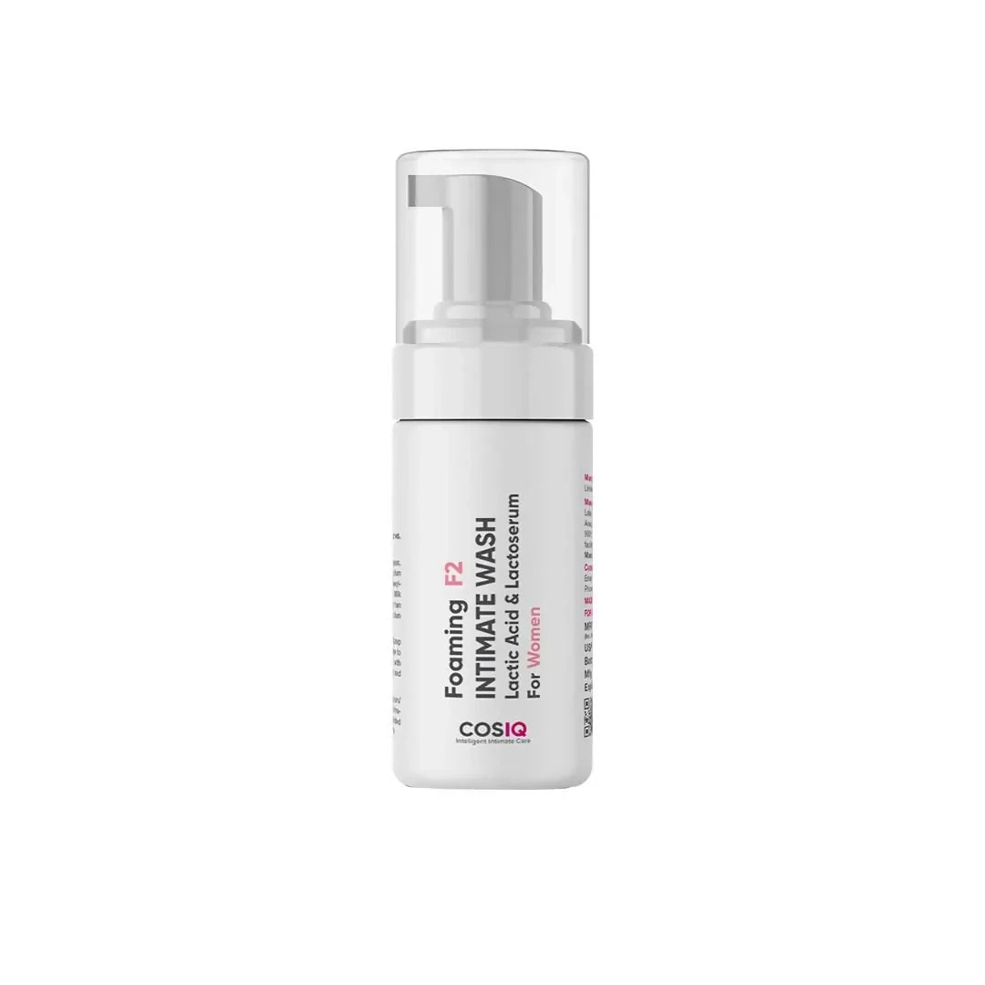 Cos-IQ Foaming F2 Intimate Wash For Women, Hygiene Wash with Lactic Acid & Lactoserum | Grocsy