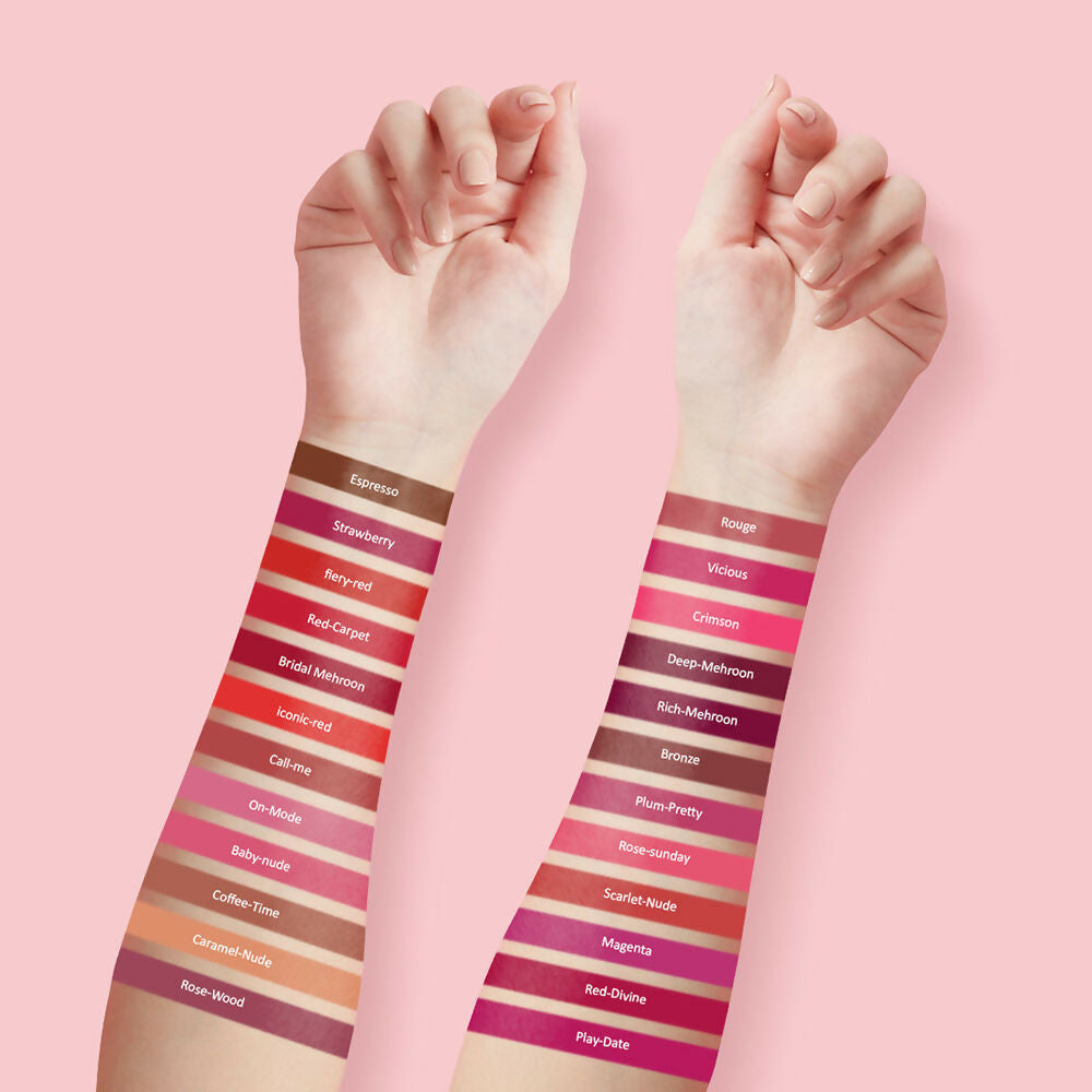 Colors Queen Hold Up Full Day Non Transfer Lipstick - Bridal Mehroon | Grocsy