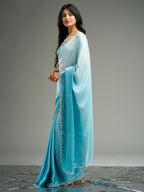kasee Ombre Satin Saree | Grocsy