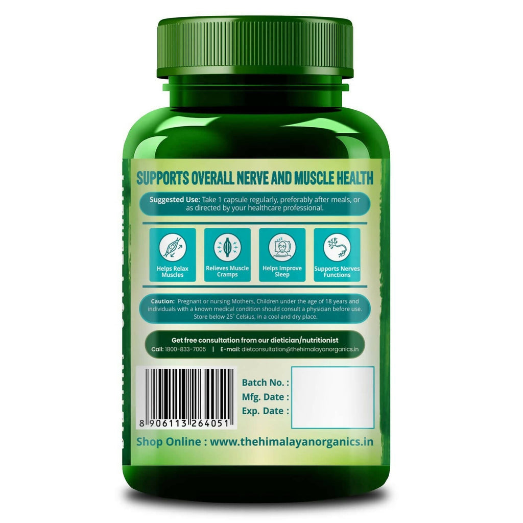 Himalayan Organics Highly Absorable Magnesium Glycinate Capsules | Grocsy