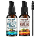 Wishcare Ultimate Eye Care Combo - Under Eye Cream & Brow-Lash Growth Serum Oil | Grocsy