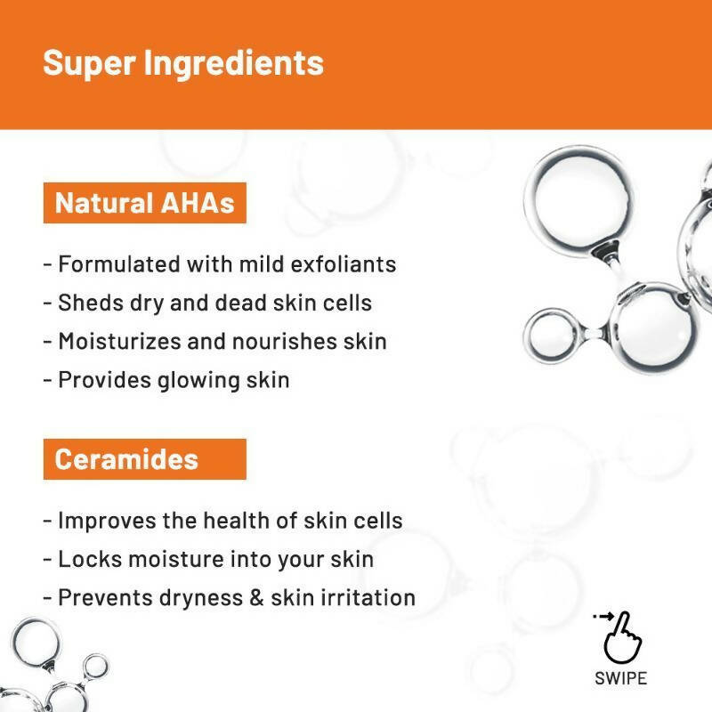 Chemist At Play AHA Body Lotion with 5% Natural AHA, Niacinamide, Shea Butter For Exfoliating Dry & Dead Skin Cells | Grocsy